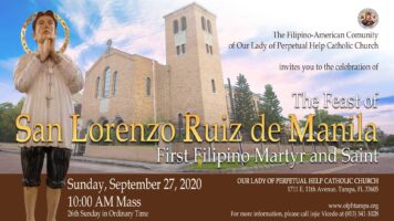 Feast of San Lorenzo Ruiz de Manila 2020 Featured Image